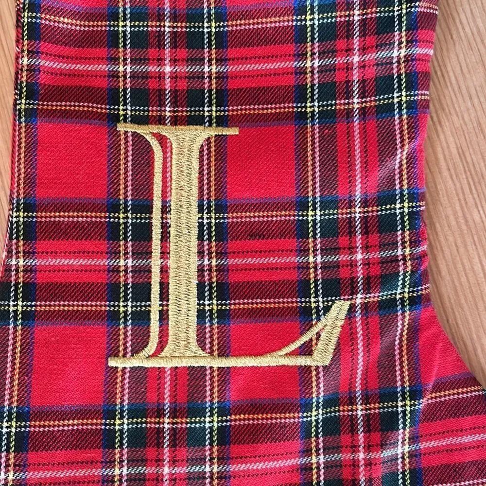 NWT Plaid Style Christmas Stocking - Picture 2 of 3